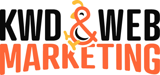 KWD Web and Marketing logo featuring bold black text and vibrant orange accents, representing Kelowna Website Design's branding and commitment to web design and marketing services.